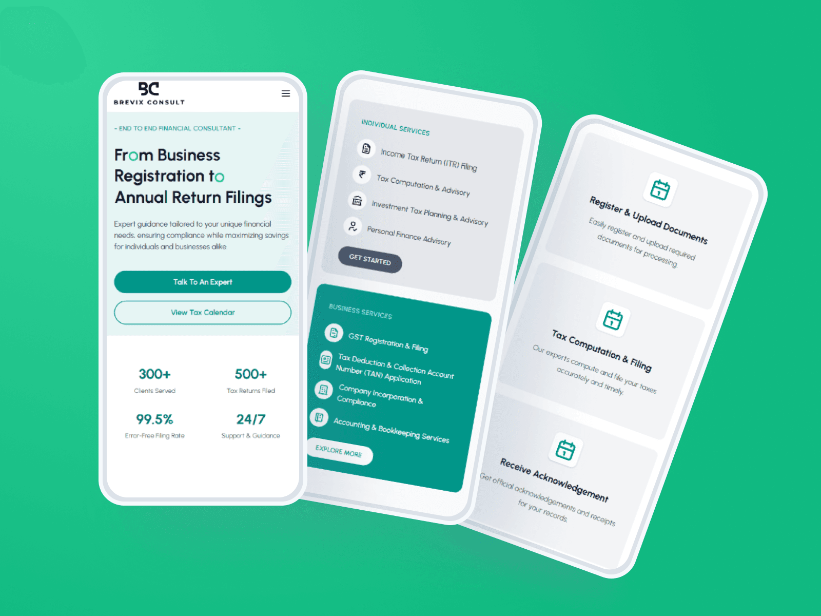 Brevix Consult website overview