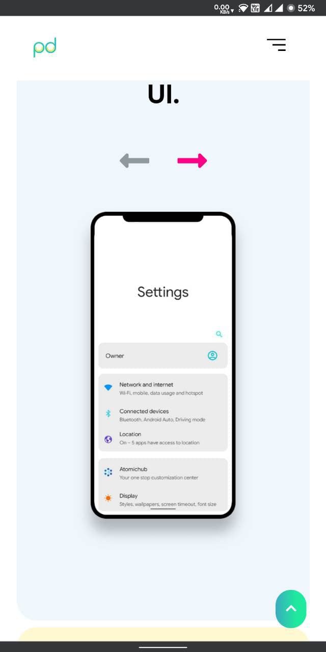 User flows and settings structure